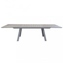 Tavolo Zante Allungabile 200/300x110x75 h cm in Alluminio Tortora