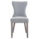 Set 2 Sedie Imbottite 45x66x92,5 cm in Tessuto  Grigie