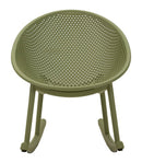 Sedia a Dondolo Ibiza Verde 66x88x80 cm in Polipropilene Verde      