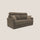 Divano Letto 3 Posti 196x102x97 cm in Tessuto Grigio Chiaro