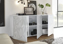 Mobile Buffet 3 Ante 180x42x84 cm in Legno TFT Praga Bianco Lucido