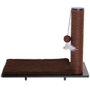Mensola Tiragraffi per Gatti 55x30x50 cm in Legno MDF  Marrone