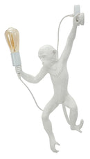 Lampada da Muro Monkey Bianca 32x32x64 cm in Resina Bianco      