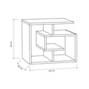 Tavolino da salotto 54x40x45 cm Labirent antracite