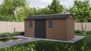 Casetta Box da Giardino 230x539x246 cm Newton Plus 7517/1775 Doppia Opzione Montaggio in Resina Evotech+ Marrone      