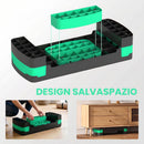 Stepper Aerobico Regolabile 68x29x10-15- 20 cm con Riser in PP Nero e Verde      