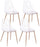 Set 4 Sedie 53x46x82 cm in Policarbonato Trasparente