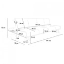 Divano Letto Clic Clac 171x75x73 cm in Tessuto Verde
