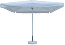 Ombrellone da Giardino 3x3 m Palo Ø48 mm in Alluminio Bianco Lucido Telo in Poliestere Bianco