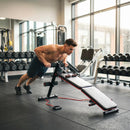 Panca Fitness per Addominali Inclinata Multifunzione Regolabile