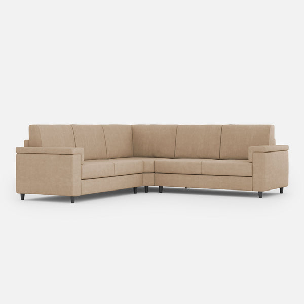 acquista Divano Angolare 5 Posti 246x246x85 cm Marrak in Tessuto Beige