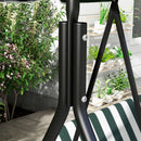 Dondolo da Giardino a 3 Posti 172x110x153 cm con Tettuccio Inclinabile e Cuscini Verde   