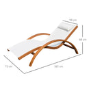 Lettino Prendisole Relax in Legno Crema 