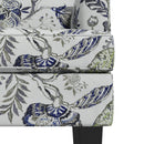 Poltroncina Retrò 71x74x82,5 cm in Tessuto con Finitura a Borchie e Fantasia a Fiori