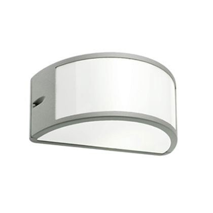 Lampada Applique Mezza Luna Aperta Colore Alluminio per Esterno Linea Umbe Sovil acquista