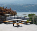 Set Salotto da Giardino in Alluminio Divano Angolare e Tavolino Vorghini Stoccarda