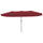 Ombrellone Doppio da Giardino 400x220x234H cm con Prese d'Aria e Manovella Nero e Rosso