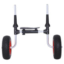 Carrello per Kayak Canoa 2 Ruote Regolabile in Alluminio 60x50 cm 