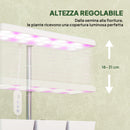 Lampada per Piante da Interno con 3 Vasi Autoirriganti Timer e 5 Livelli Bianco      