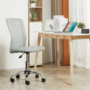 Sedia da Ufficio Ergonomica Senza Braccioli 43x58x90-100 cm in Tessuto a Rete Grigio 