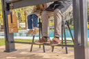 Gazebo da Giardino per BBQ Keter Signature Grill 247x200x238 cm in Resina Effetto Legno Grigio Grafite e Noce 
