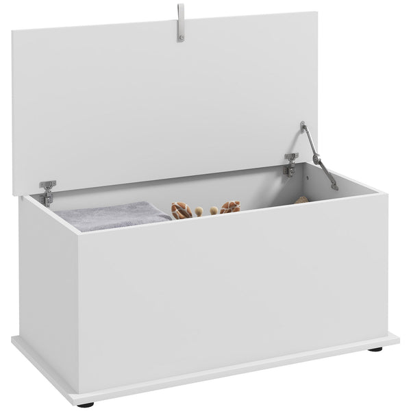 Panca Contenitore Multiuso 80x40x40 cm in Legno Bianco sconto