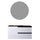 Mobile bagno 100 cm Sospeso Bianco Porcellana con Lavabo nero Opaco Boston con Specchio Rotondo Bonussi