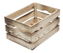 Contenitore a Cassetta Salvaspazio 40x30x24 cm in Legno Effetto Fiammato Naturale  
