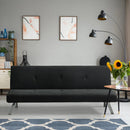 Divano Letto Clic Clac 171x75x73 cm in Tessuto Nero