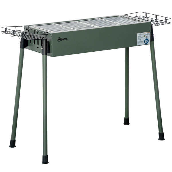 Barbecue a Carbone Carbonella 77x30x70 cm in Acciaio Verde Scuro prezzo