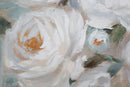 Dipinto su Tela Crem Flower 80x3,7x100 cm in Legno di Pino e Canvas Multicolor