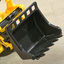 Escavatore Cavalcabile per Bambini 80x26,5x39 cm con Benna e Vano Contenitore in PP e ABS Giallo e Nero  