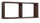 Mensola Rettangolare 2 Scomparti da Parete 70x30x15,5 cm in Fibra di Legno Morgana Wengè