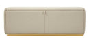 Panca con Contenitore Bauty 130x45x45 cm in Pino e MDF e Metallo      