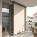 Tenda a Rullo Avvolgibile 250x160 cm con Cassetta in Alluminio e Manovella in Poliestere Anti-UV Bianco Crema      