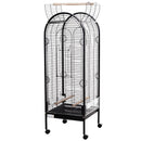 Gabbia per Uccelli in Metallo 54x54x151 cm con Trespoli  Nera