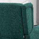 Poltrona per Salotto in Stile Francese 74x86x102 cm Rivestimento Effetto Lino Verde Scuro   