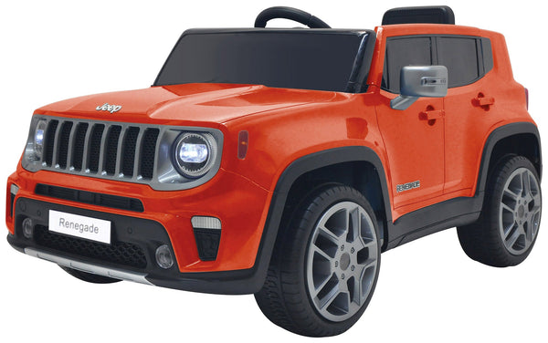 acquista Macchina Elettrica per Bambini 12V con Licenza Jeep Renegade Arancione