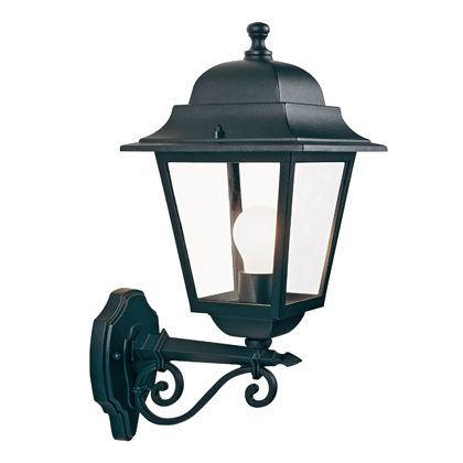Lampada Applique Grande in Alto Colore Nero da Esterno Linea Quadrata Sovil sconto