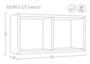 Mensola Rettangolare 2 Scomparti da Parete 70x30x23,7 cm in Fibra di Legno Morgana Maxi Rovere Sbiancato