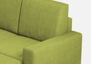 Divano 3 Posti con Pouf 208x155x85 cm Sakar in Tessuto Verde
