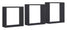 Set 3 Mensole da Parete Cubo in Fibra di Legno Incubo Slim Nero