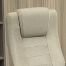 Sedia da Ufficio Ergonomica 62x76x110-119A cm Inclinabile Girevole con Poggiatesta in Tessuto Effetto Lino Beige      