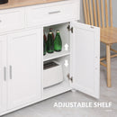 Isola per Cucina 106x39,5x89,5 cm 2 Cassetti 2 Ante Bianco