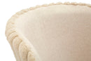 Sgabello Bar Alaska B Crema Set 2 Pz 55x58x106 cm in Compensato e Spugna e Ferro e Poliestere Crema      