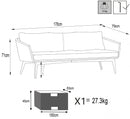Set Salotto da Giardino Divano 2 Poltrone e Tavolino con Cuscini in Alluminio Antracite