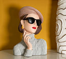 Decorazione Donna Paris 18,5x14x26 cm in Resina Multicolor      