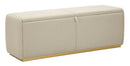 Panca con Contenitore Bauty 130x45x45 cm in Pino e MDF e Metallo      