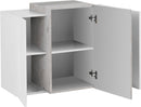 Pensile 3 Ante 90x38x65,5 cm Coro Bianco Lucido e Ardesia