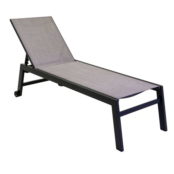 prezzo Lettino Prendisole da Giardino 203,5x70xh42,5 cm in Alluminio e Textilene Altamura Antracite
